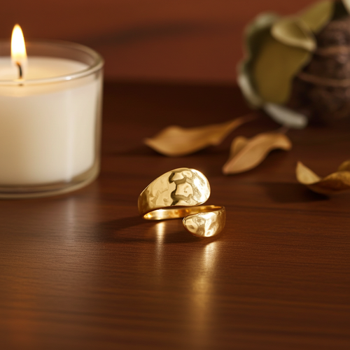Bague Martelée Dorée
