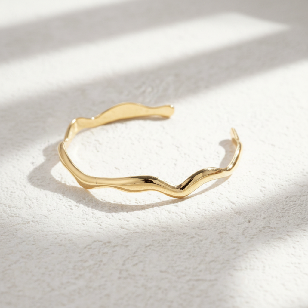 Bracelet jonc doré